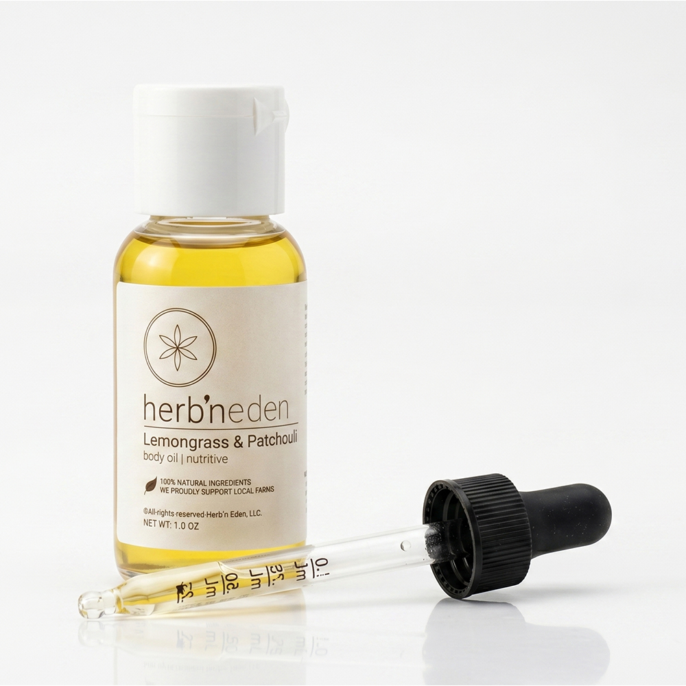 Hern N Eden Lemongrass & Pachouli Body Oil, 1 oz