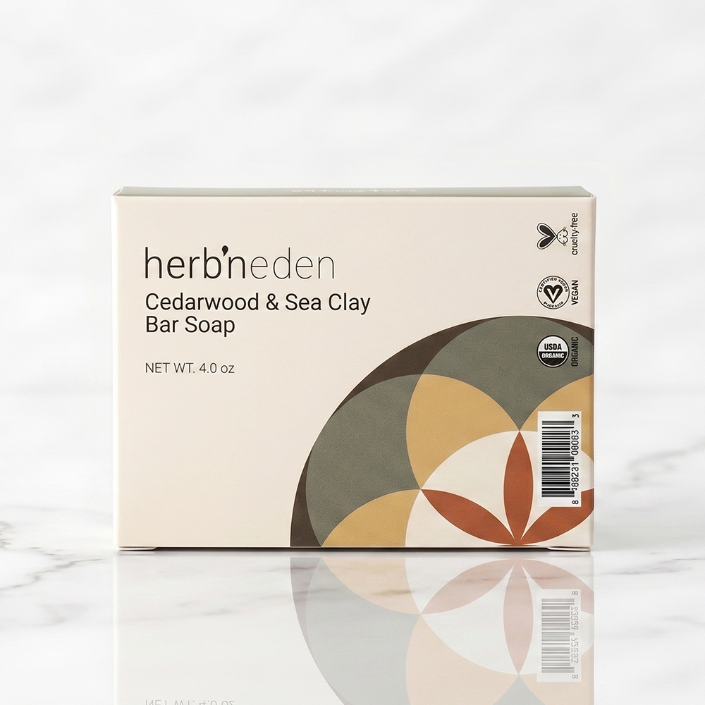 Herb N Eden Cedarwood & Sea Clay Bar Soap 4 oz