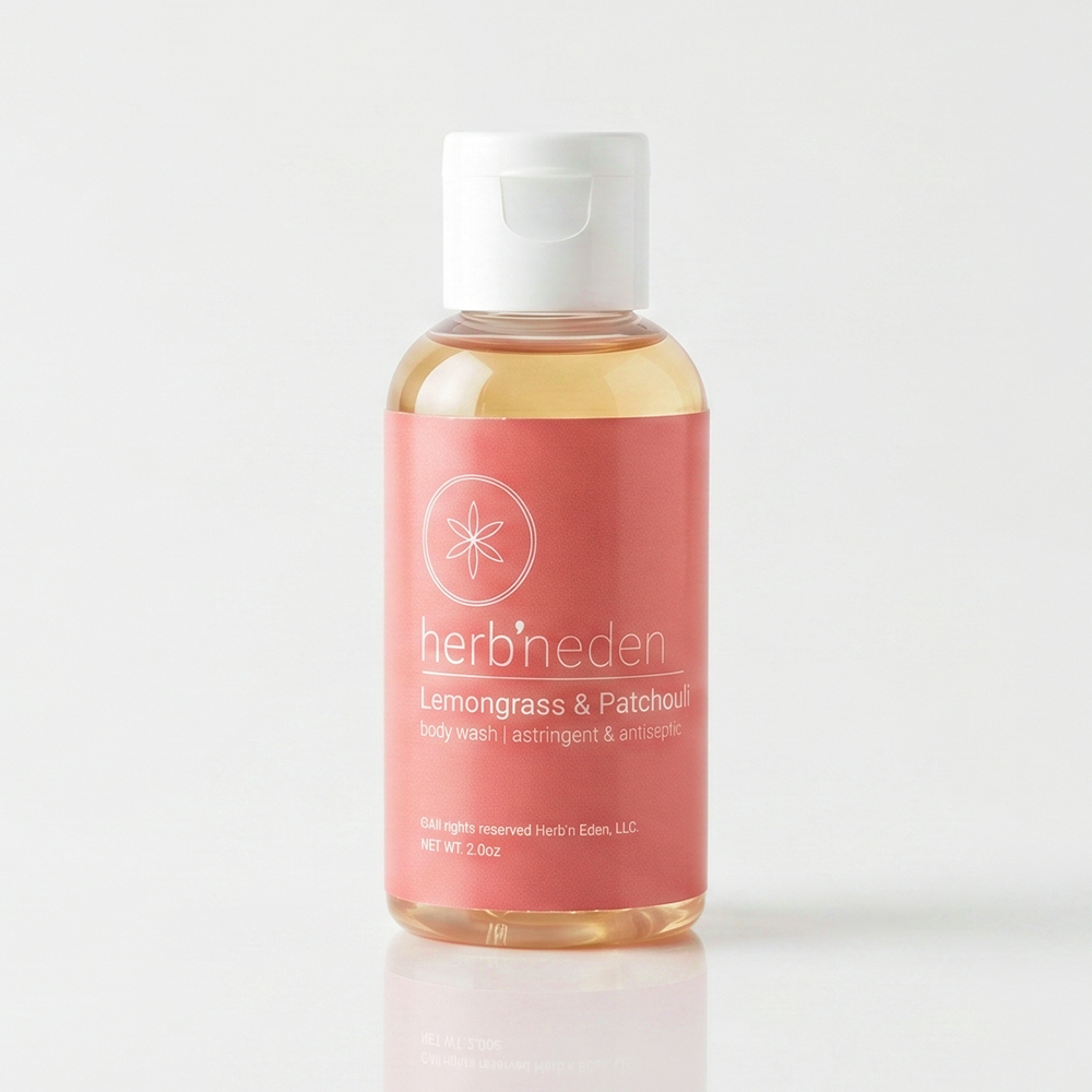 Herb N Eden Lemongrass & Pachouli Body Wash 2 oz